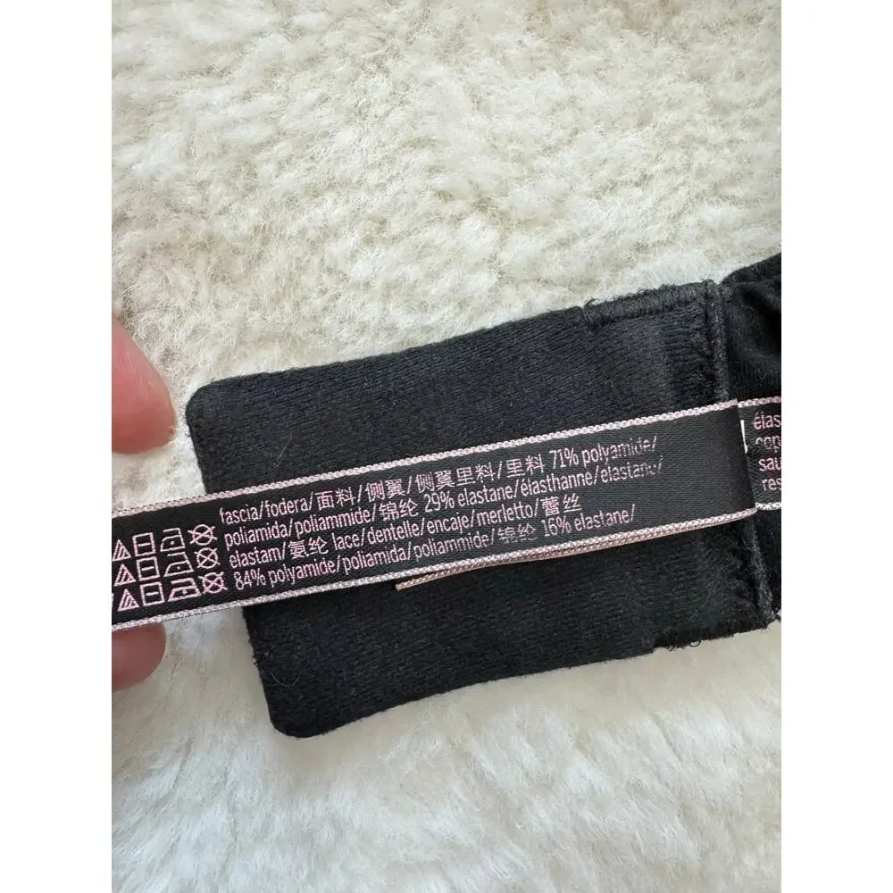 Victoria’s Secret Body by Victoria Demi Bra 34DDD Black Lace - Picture 7 of 8